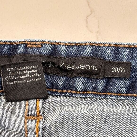 Calvin Klein | Medium Dark Wash Women’s Lean Bootcut Denim Blue Jeans Size 10 - Picture 10 of 16